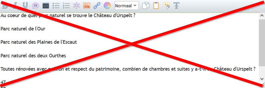 FOUT - overal witregels